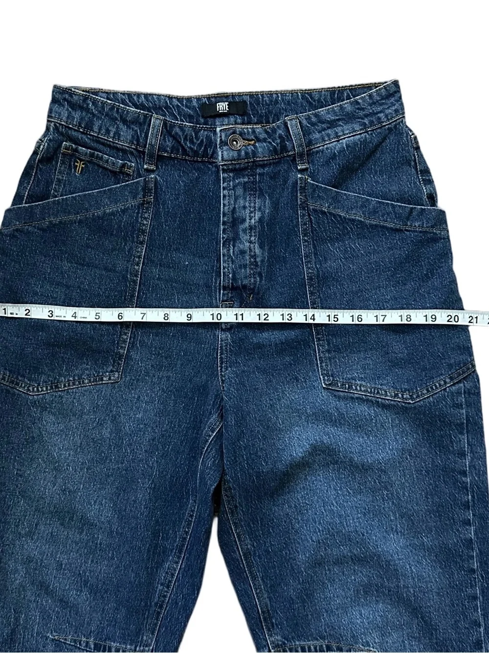 FRYE Barrel Style High Rise 5 Button Fly Cotton Stretch Jeans Size 6
